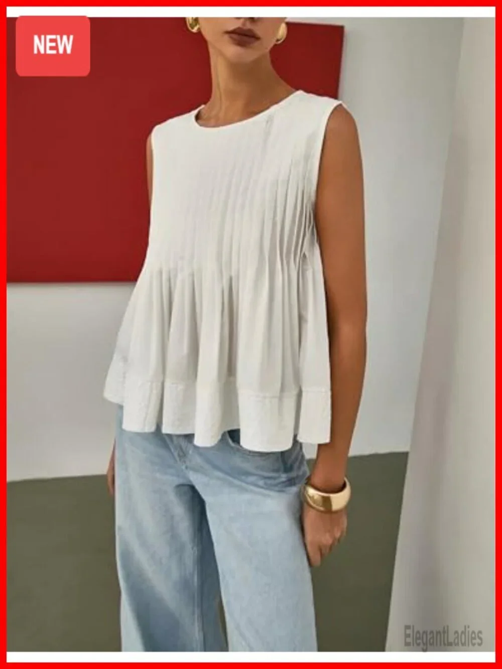 Womens Babydoll Tank Top Sleeveless Ruffle Strap Peplum T Shirt Summer